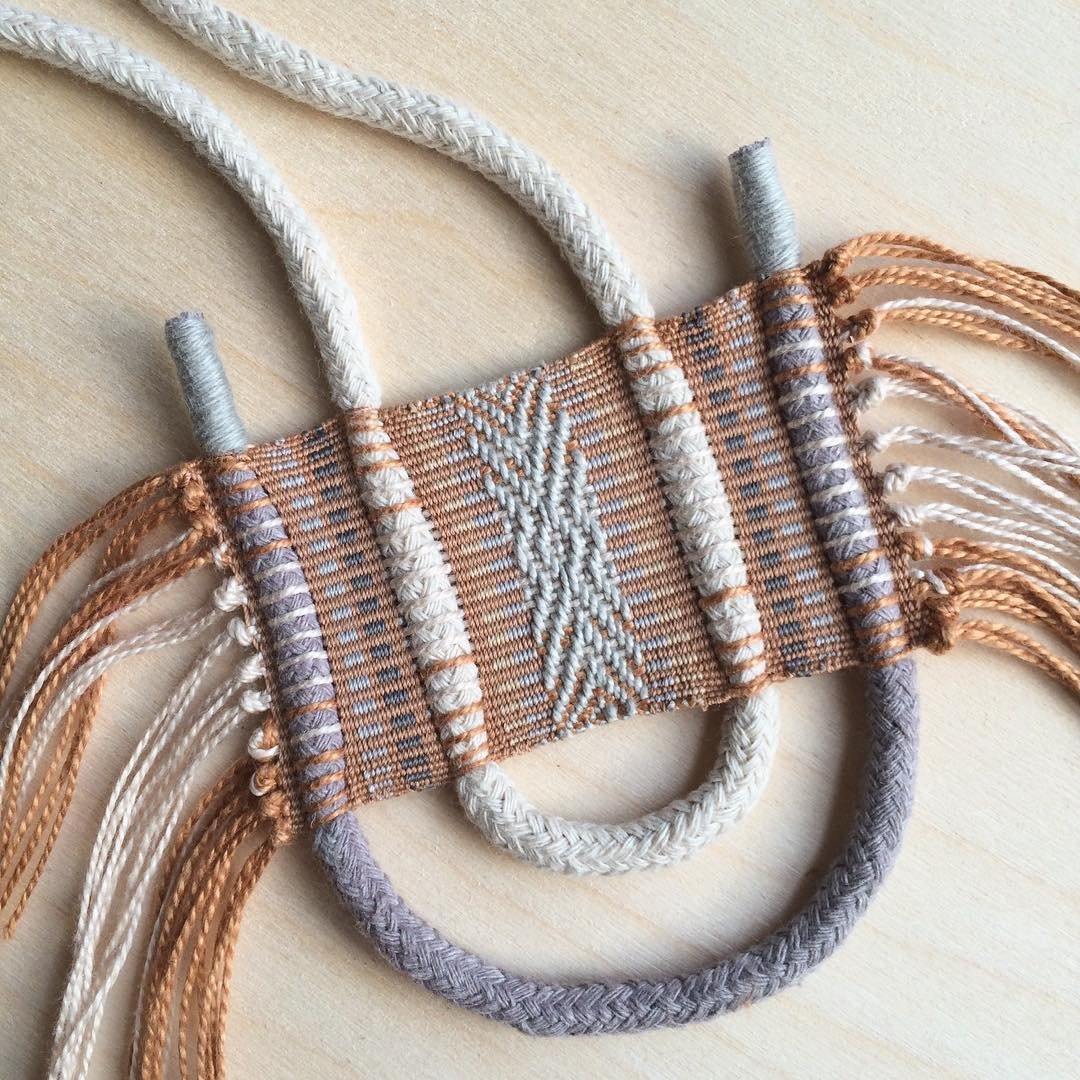 Handwoven Fibre Jewellery by Lesh